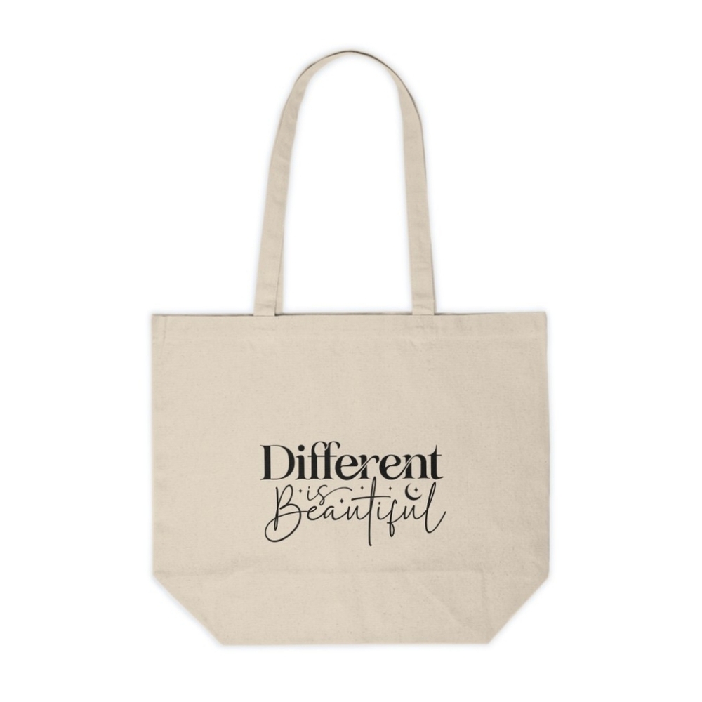 Different Is Beautiful Custom Canvas Tote Bag